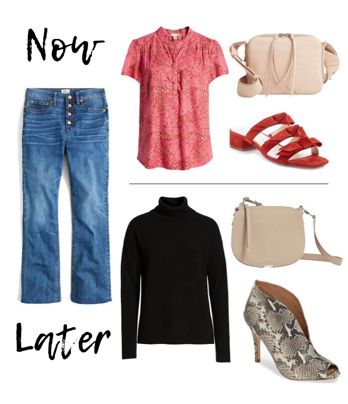 5 fall pieces to wear now - flared denim now and later