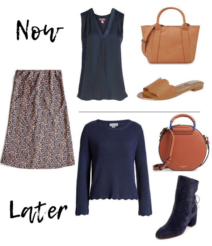 5 fall pieces to wear now - leopard skirt now and later