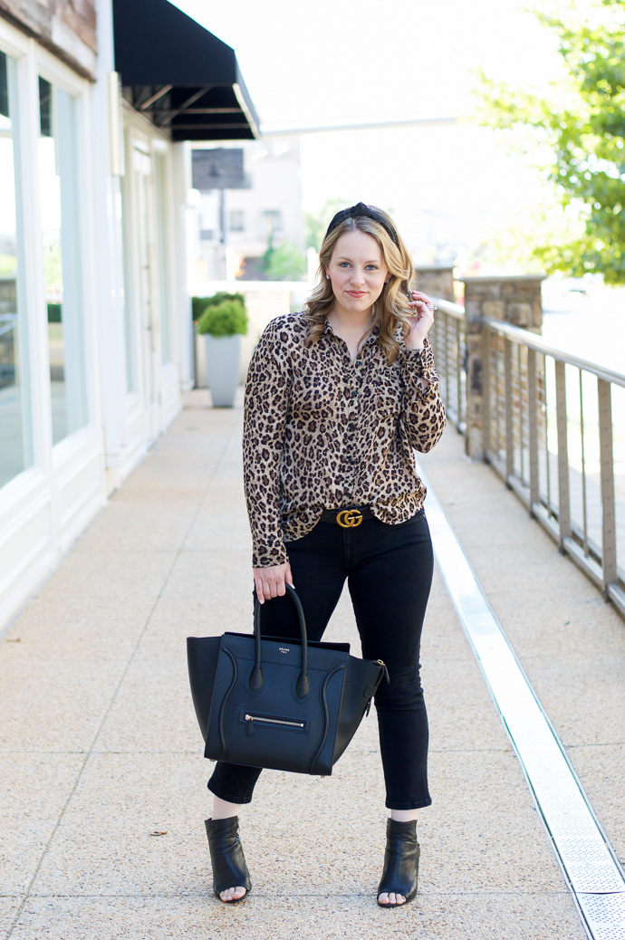 cute leopard top outfit