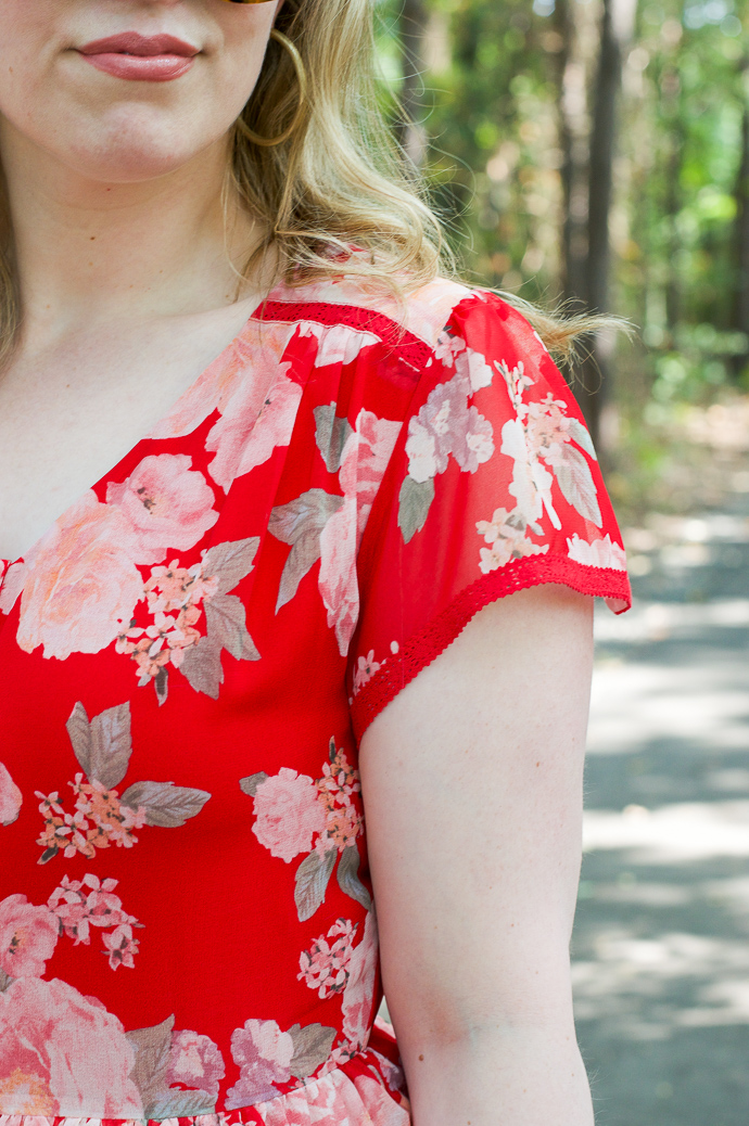 red floral rachel parcell dress