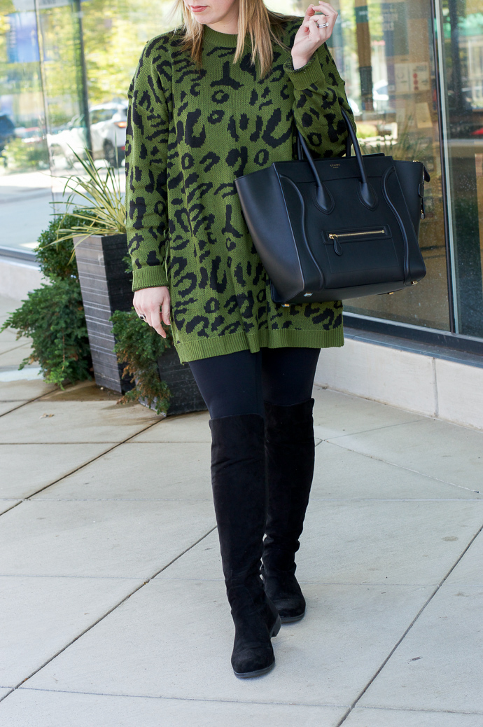 leopard sweater fall outfit