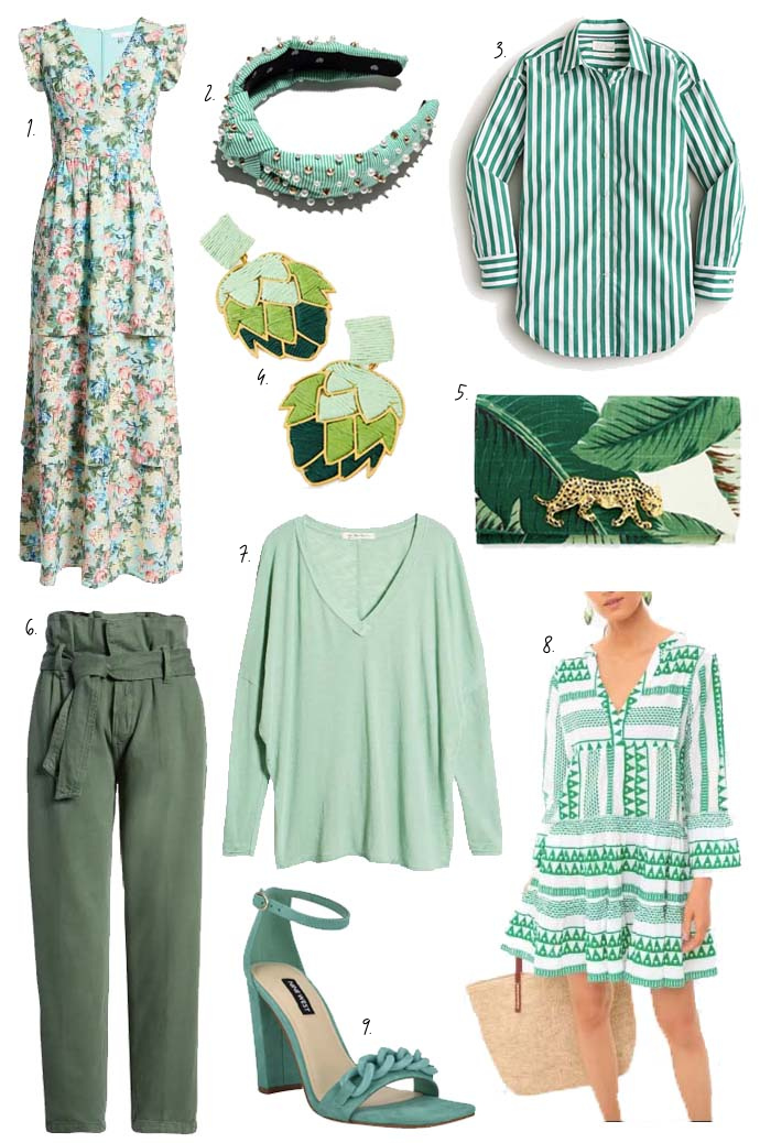 color crush: shades of green